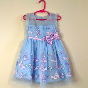 Jona Michelle Blue and Pink Butterfly Dress